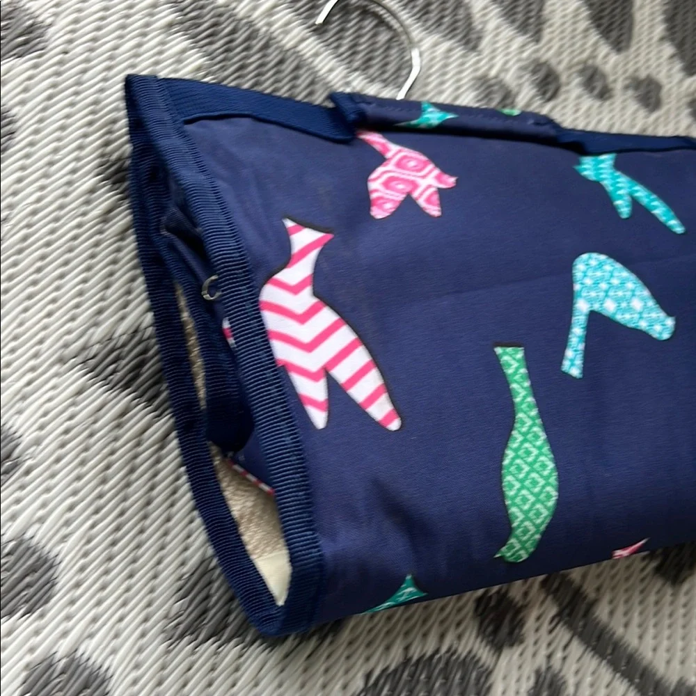 Navy Travel Organizer with Animal Print